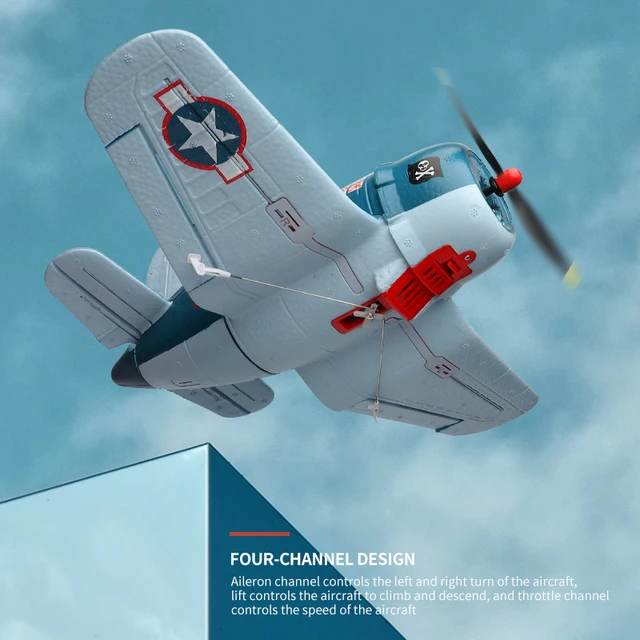 WLtoys XK A500 RC Airplane QF4U Fighter Four-Channel Machine Remote Control Planes 6G Mode Fighter Toys for Adults 5