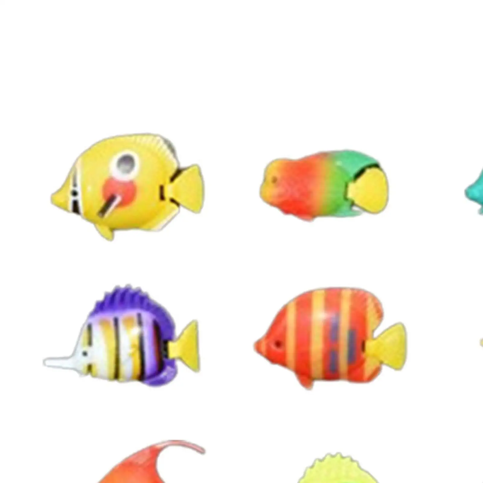Tropical Floating Fishes Lifelike Fish Statues Set aquarium decoration For Water Filled Equipment Fish Tank Water Column Lamps 20x