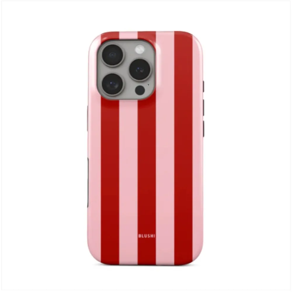 Vibrant Y2K Striped Phone Case with Double-Layer Protection