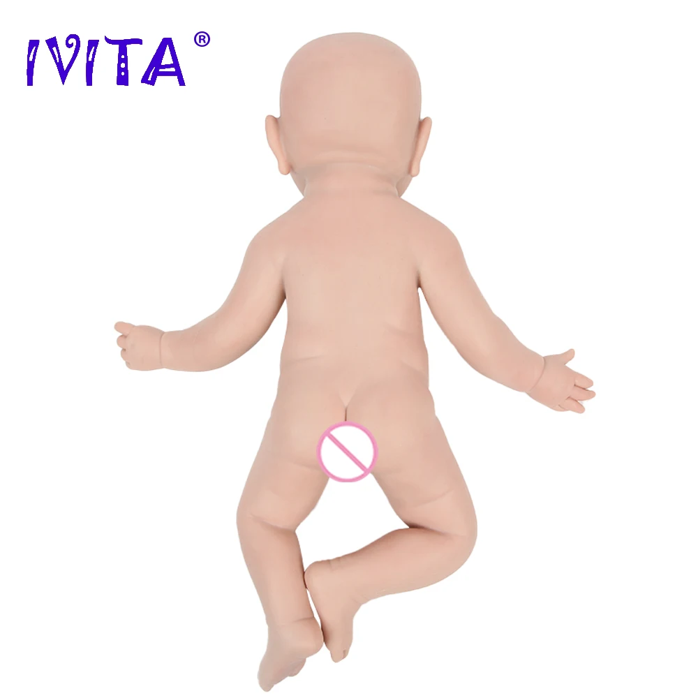 IVITA WG1526 43cm 2.69kg 100% Full Body Silicone Reborn Baby Girl Doll  Realistic Dolls Unpainted DIY Blank Babe Children Toys 3