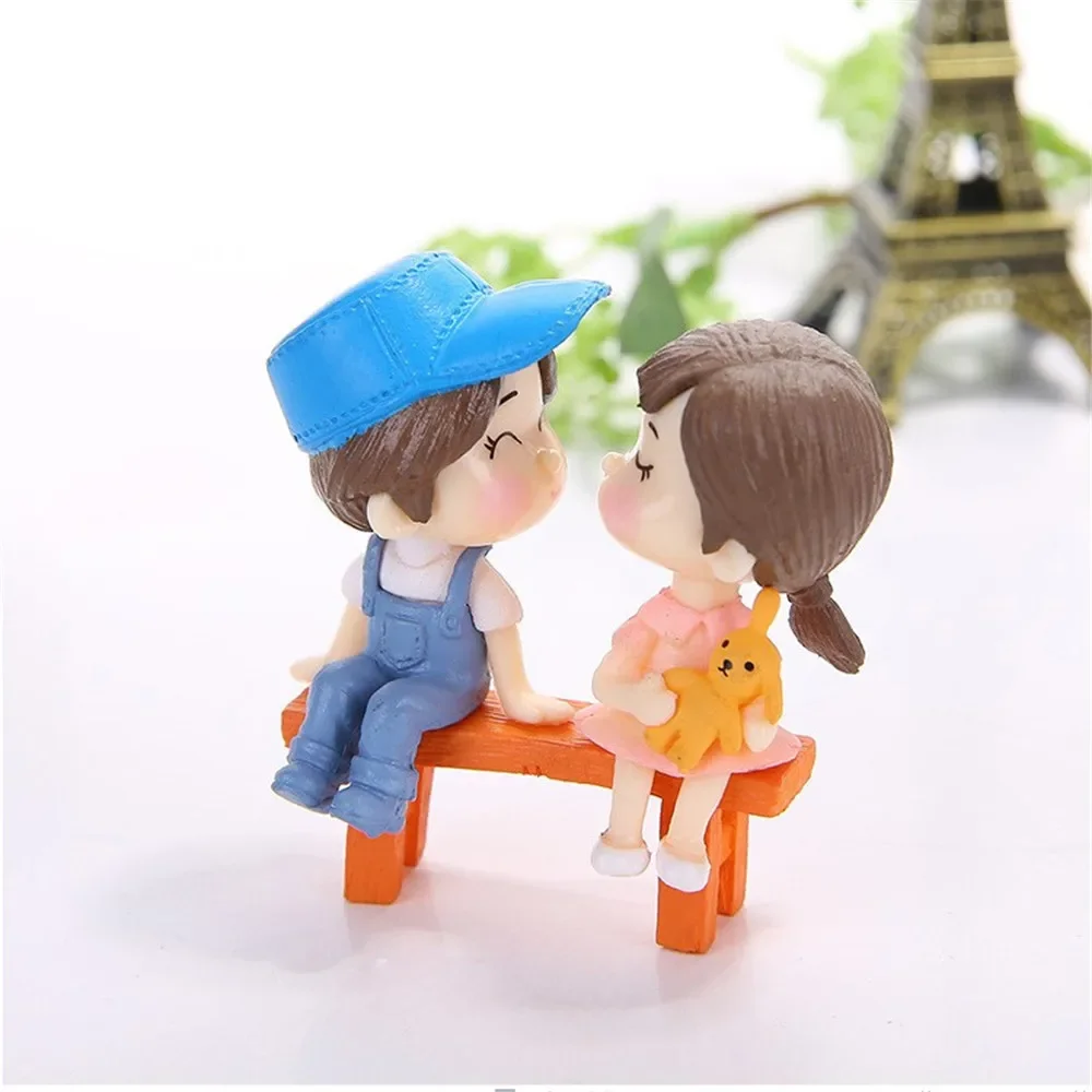 Miniature Couple Ornament Miniature Figurines Resin Ornaments Resin Crafts Ornament Crafts Miniature Ornament Desk Decor 1set Cartoon Lovely Couple Chair Resin Figurines Miniatures Fairy Garden Home Decor Desk Garden Decorative Craft