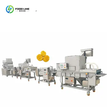 Linea di Lavorazione Carne FOODLINE Personalizzata e Facile da Pulire per Hamburger e Nuggets di Pollo in Fabbriche di Snack