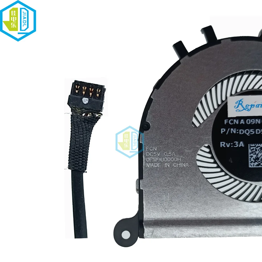 Ventilador de Refrigeração para Lenovo Ideapad Cpu Gpu Slim Refrigerador do Computador Ventiladores do Radiador Dq5d555g075 0fm9v 0fm9u0000h 714iil05 7-14are05 - Imagem 5