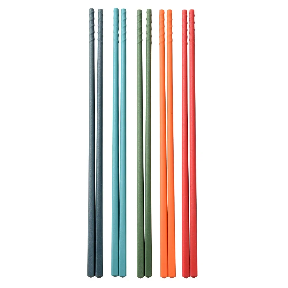 Silicone Non-Slip Chopsticks Set - 5 Pairs | Japanese Style Tableware for Noodles & Sushi | Ideal Gift Dinnerware