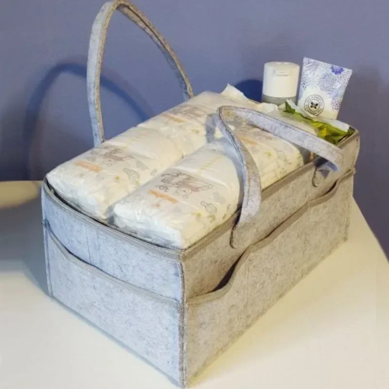 vvocci 38*23*18cm 휴대용 정리함 가방  기저귀 캐디 (기저귀 교환대 및 차량용) 방 필수품 수납함
