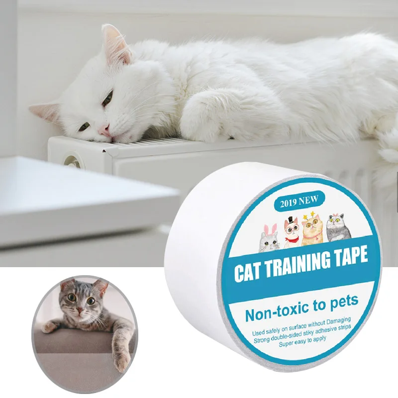 Anti-Scratch Cat Training Tape Easy Installation Cat Training Tape for Holding Your Rugs Furniture in Place