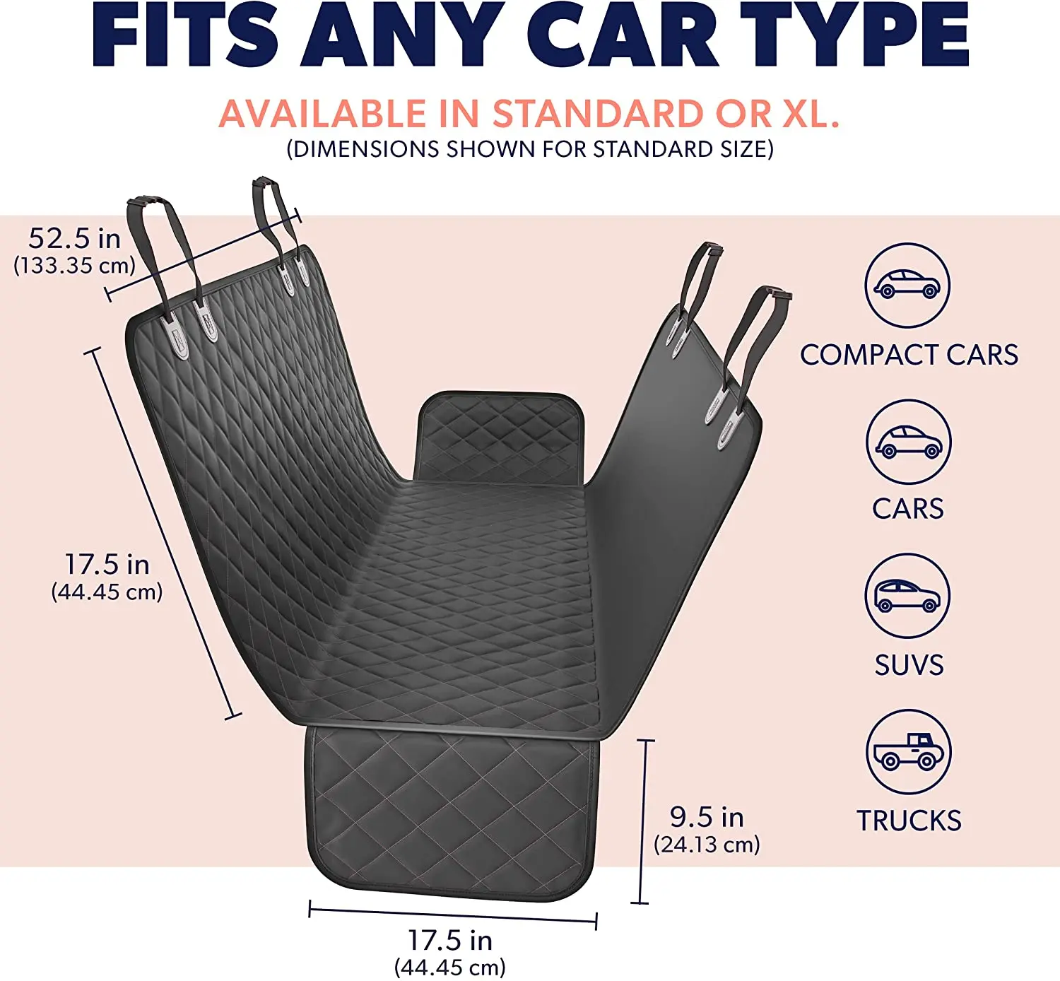 Dog Car Back Seat Cover Car Mat Pet Dog Carrier Cars Rear Waterproof Seat Mat Cushion Protector Non-slip Folding