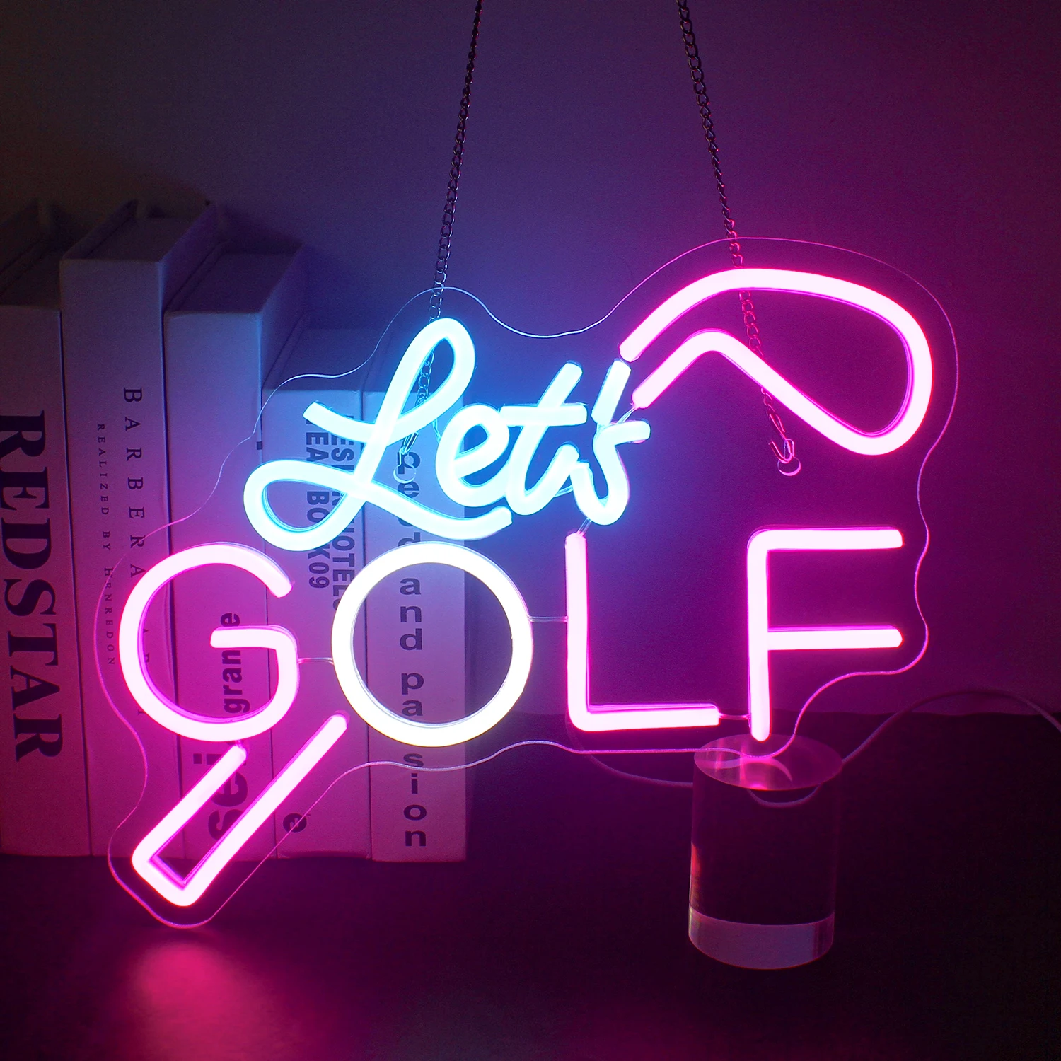 Let's Golf Neon Sign Wall Decor Golfing Neon Lights Signs for Golf Club Home Office Man Cave Party Hotel Shop Backdrop Neon til we are ghost neon sign wedding backdrop neon sign gothic home decor anniversary gift halloween party decor trick or treat