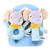 Colourful Animal Rattle Plush Stuffed Handbell Baby Soft Rattle Toys Early Development Shaker Crinkle Squeaky Sensory Rattles 5