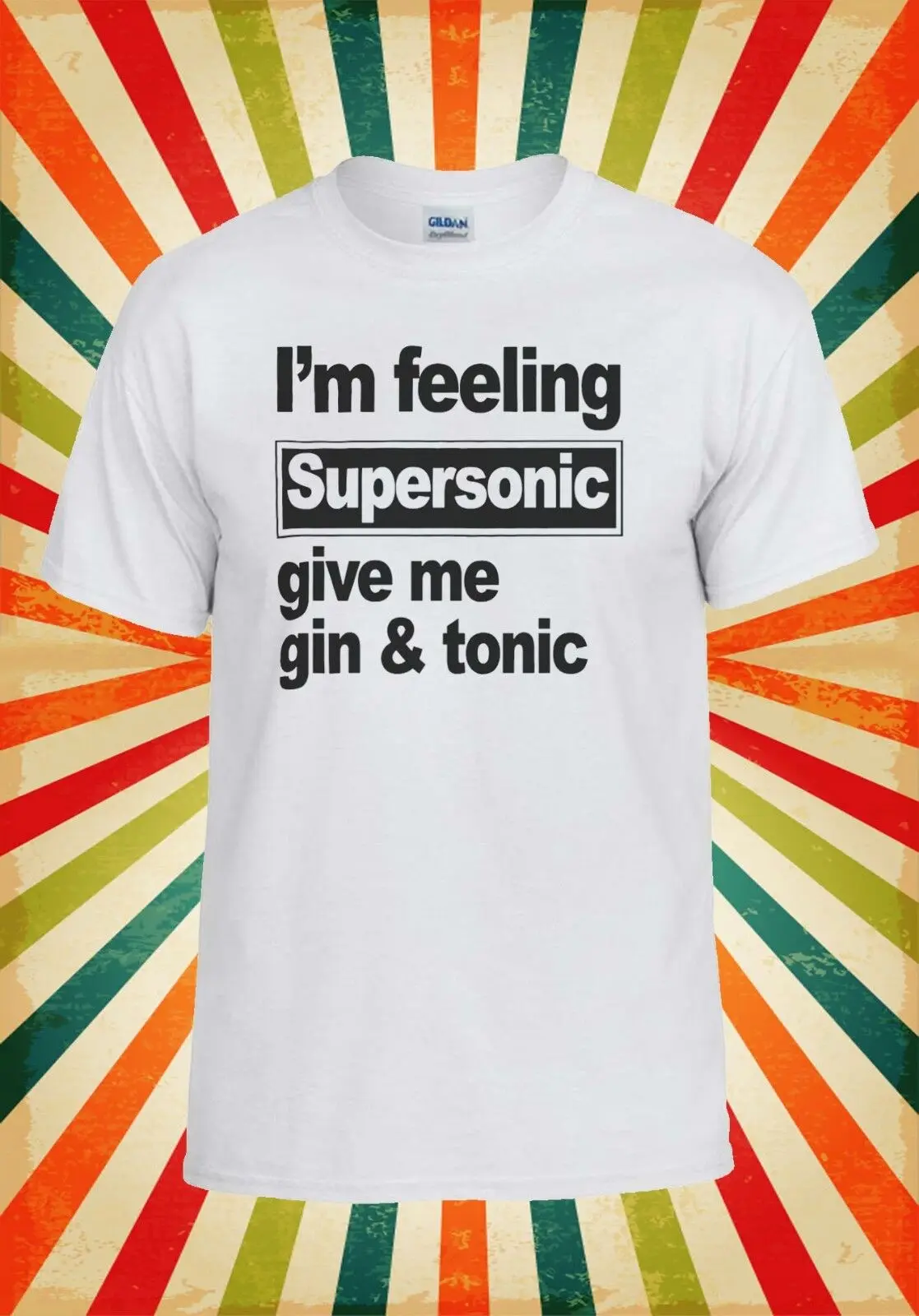 Sono Feeling Super Give Me Gin Tonic Uomo Donna Canotta Canotta Maglietta Unisex 2106