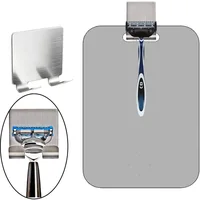 Acrylic Fogless Shower Mirror Anti-Fog Shaving Mirror with Razor Holder And Hooks Wall Hanging for Bathroom Travel Accessories - Image 3