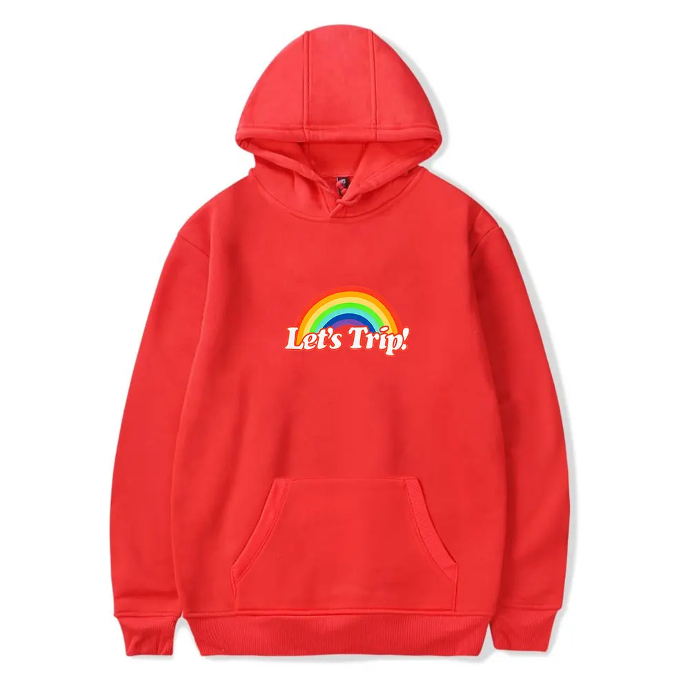 thumbnail image 1 of Sudadera con capucha de los trillizos de Sturniolo Sudadera con capucha Let's Trip Rainbow Sudadera unisex de moda divertida e informal, 1 of 5