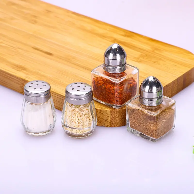 Small Glass for Condiments Empty Baby Food for Crafts Five In One Seasoning  Bottle With Label Sealed Proof Flip Lid Seasoning Jar Kitchen Seasoning Jar  Barbecue Seasoning Mini Snack 