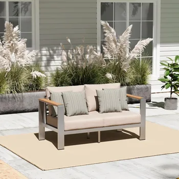 Aluminum Patio Loveseat Sofa 1