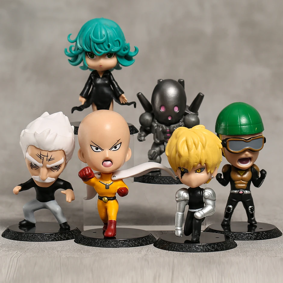 

ONE PUNCH-MAN Saitama Genos Tatsumaki Bangu Mumen Rider Metal Knight Figures Home Decor Models Set