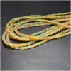 Veemake White Yellow Fire Opal Rondelle Beads Jewelry Design Making Natural Gemstones Crystal DIY Necklace Bracelets Earrings 3