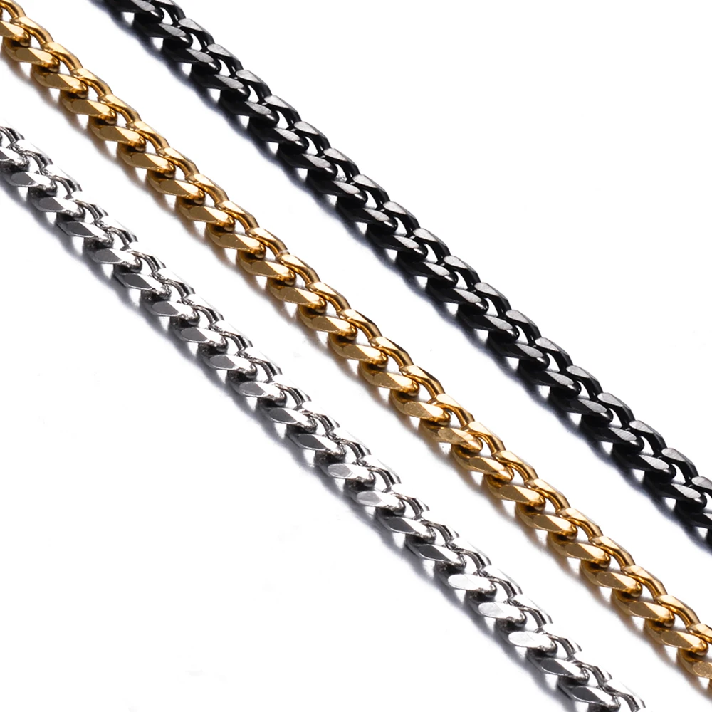 Collana da uomo PlatiNum - Dettaglio maglia cubana