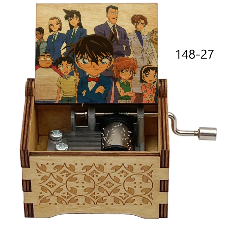 Detective Conan Main Theme Music Box One Truth Prevails Wooden Hand 18 Note Movement Birthday Gifts For Fans Christmas New Year 4