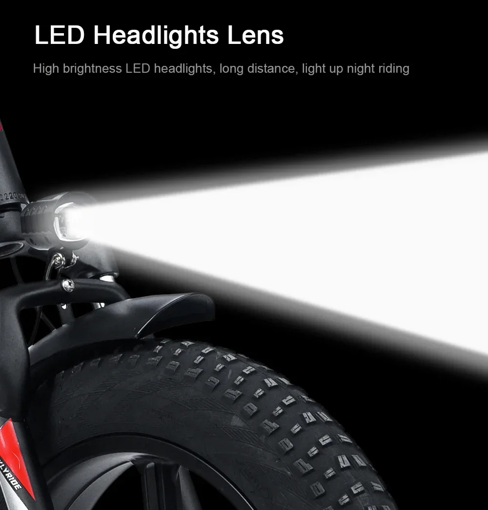 RadRide YX20M electric bike, 1000W motor, 20x4.0 inch wide tires, top speed 45 km/h, 48V 20Ah battery, max range 80-90 km, in st S6cbc48a7d651435f84fbbe82481e0904V