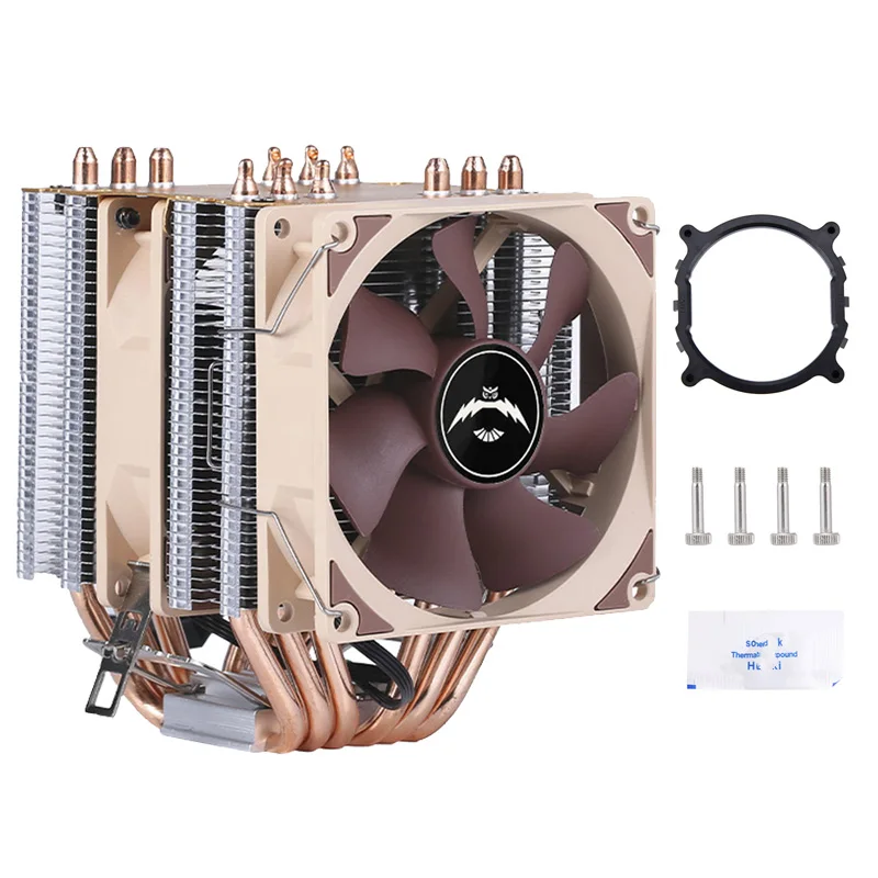 Processore Del Computer Dispositivo Di Raffreddamento Efficiente Ventola Di Raffreddamento Della Cpu Twin Towers 6 Tubo Di Calore Adatto Per L'Install