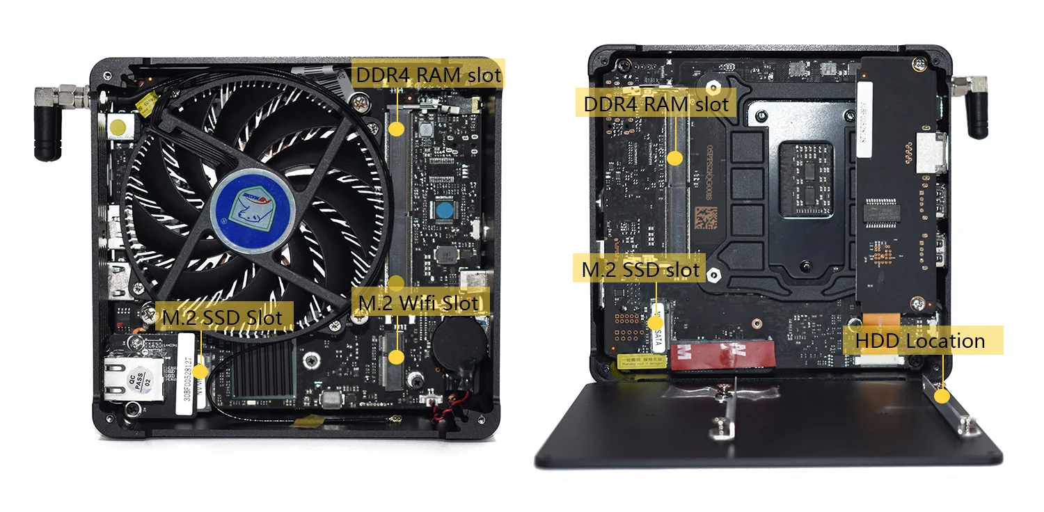 Mini PC Xeon E3-1505M V5 Desktop Computer - 2 DDR4 ECC Support, Dual Nvme SSD, 4K DP HDMI, Type-C, USB3.1, AC WiFi, BT - Mini Server Description Image.This Product Can Be Found With The Tag Names Cheap Mini PC, Computer Office, High Quality Computer Office, Mini pc