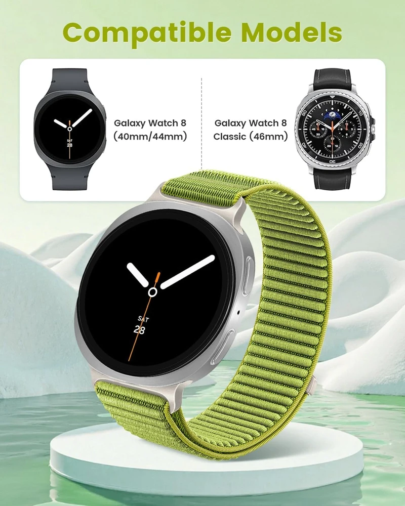 Adjustable Nylon Replacement Strap for Smartwatch - Classic 44mm/40mm Band Accessory