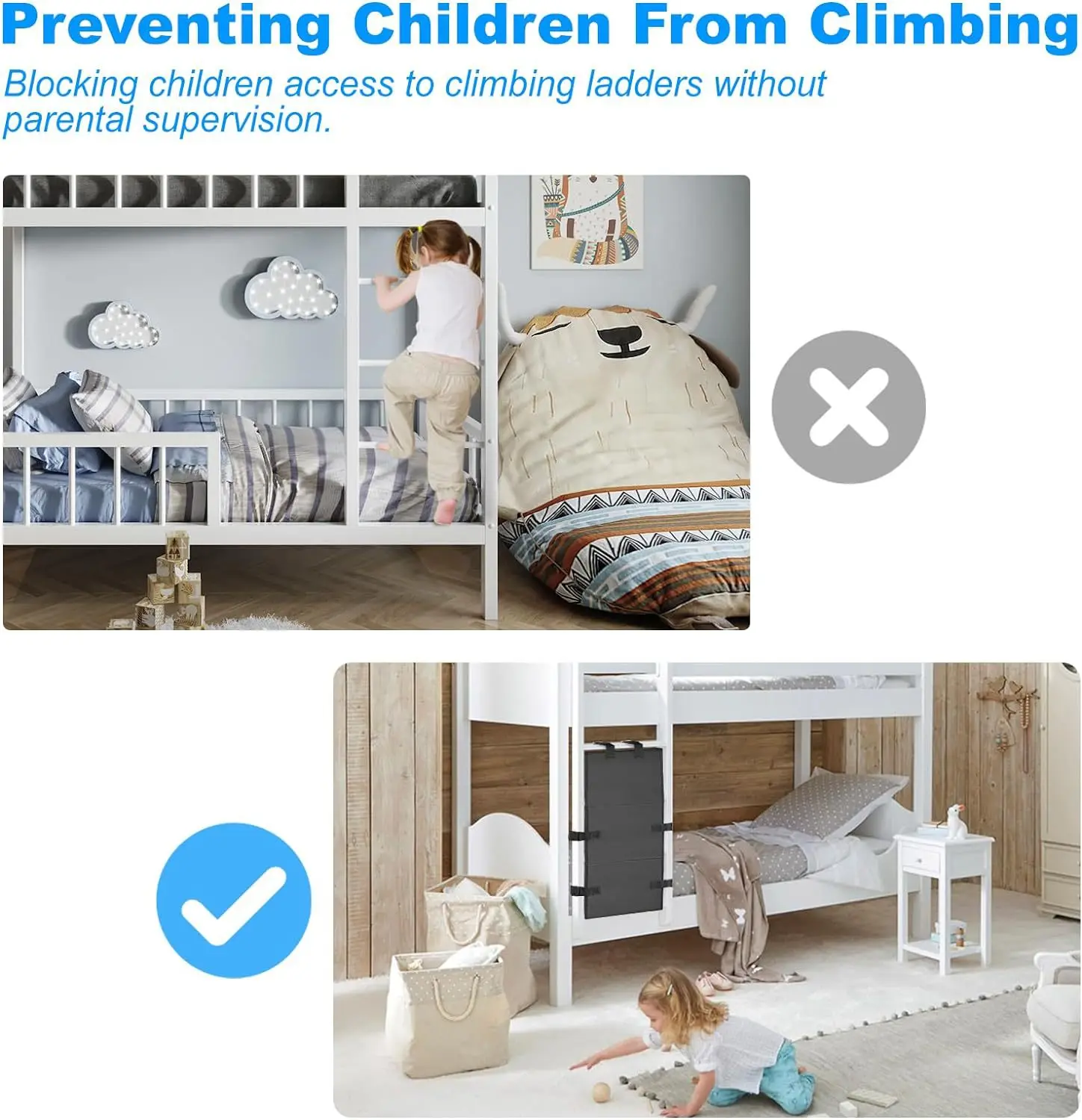 New Home Ladder Board Lock Prevents Children from Climbing Ladder Protector Bunk Bed Cover Anti-Climb Board
