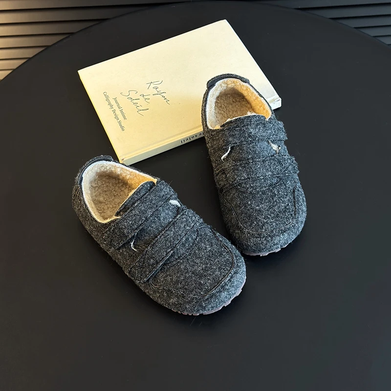 Winter Kids Fuzzy Plush Lining Casual Shoes