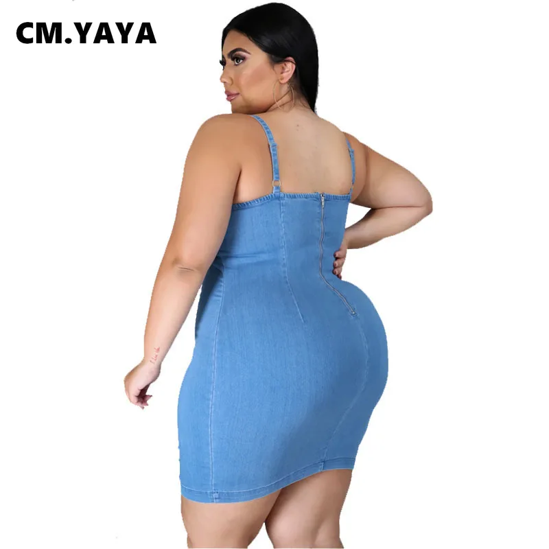 CM.YAYA Spaghetti Strap Back Zipper 