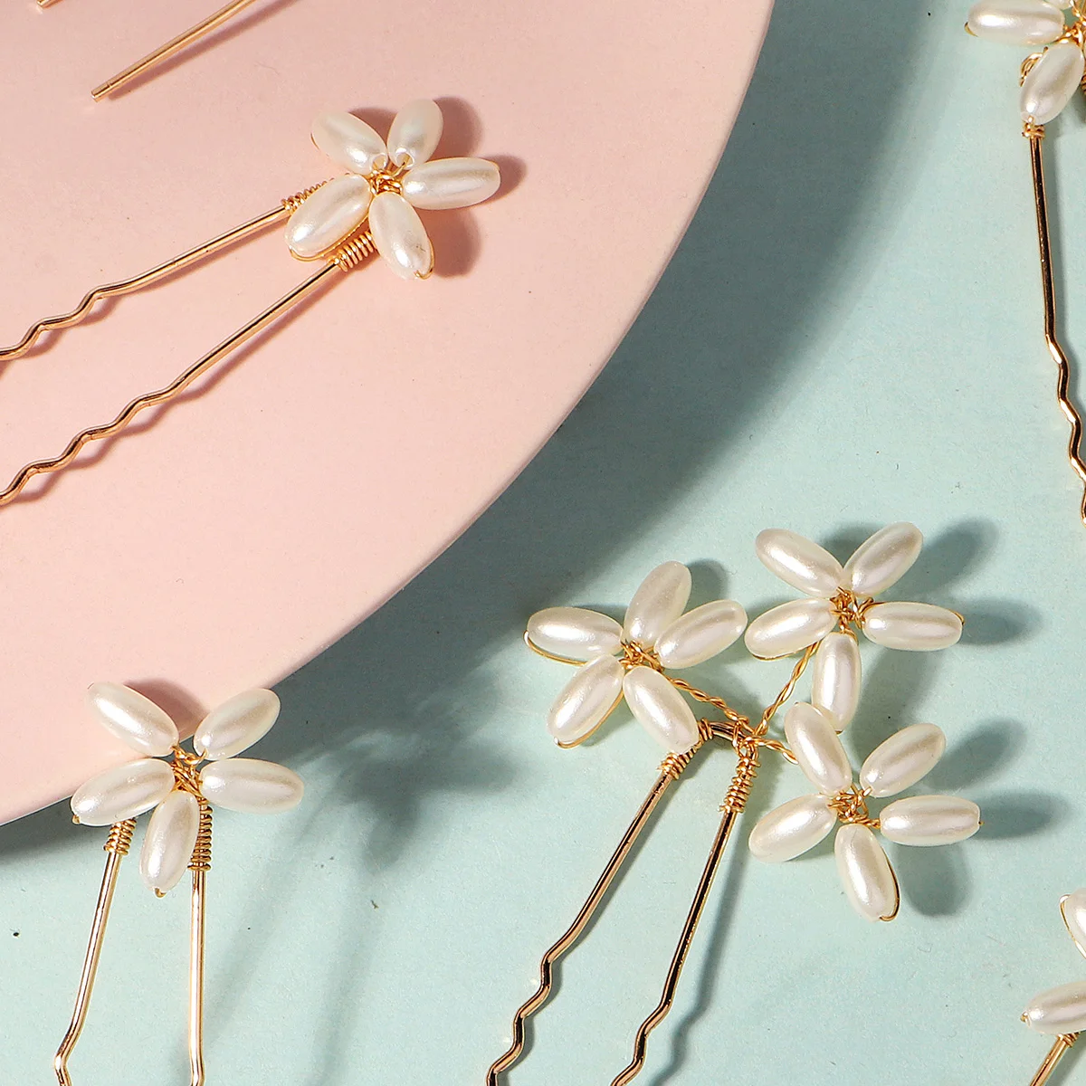 10PK/Set Mode Perle Blume Haarnadel Exquisite Täglichen Haarnadel Kopfschmuck Für Frauen Braut Hochzeit Schmuck Haar Zubehör – Detail 8
