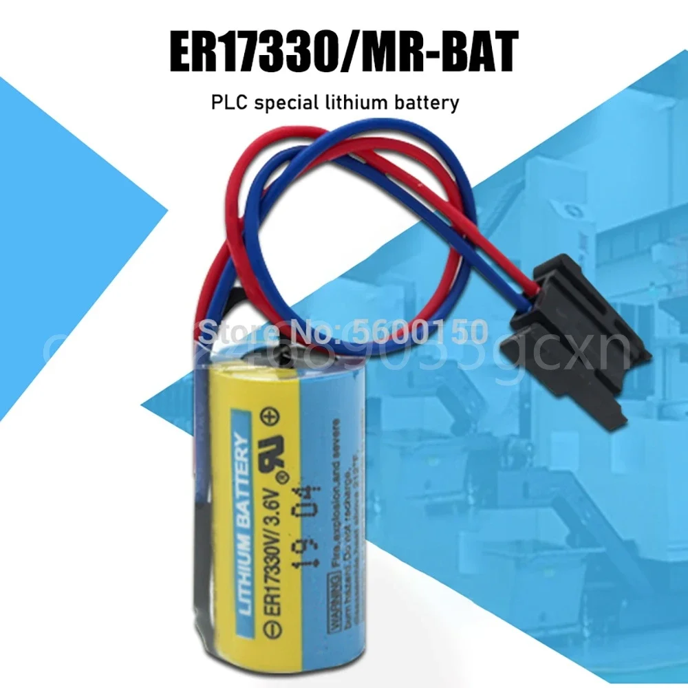 1PCS NEW 1700mAh MR-BAT ER17330V ER2/3A 17330 3.6V PLC Battery Lithium Batteries Servo PLC Battery for CNC Machine Tools 2