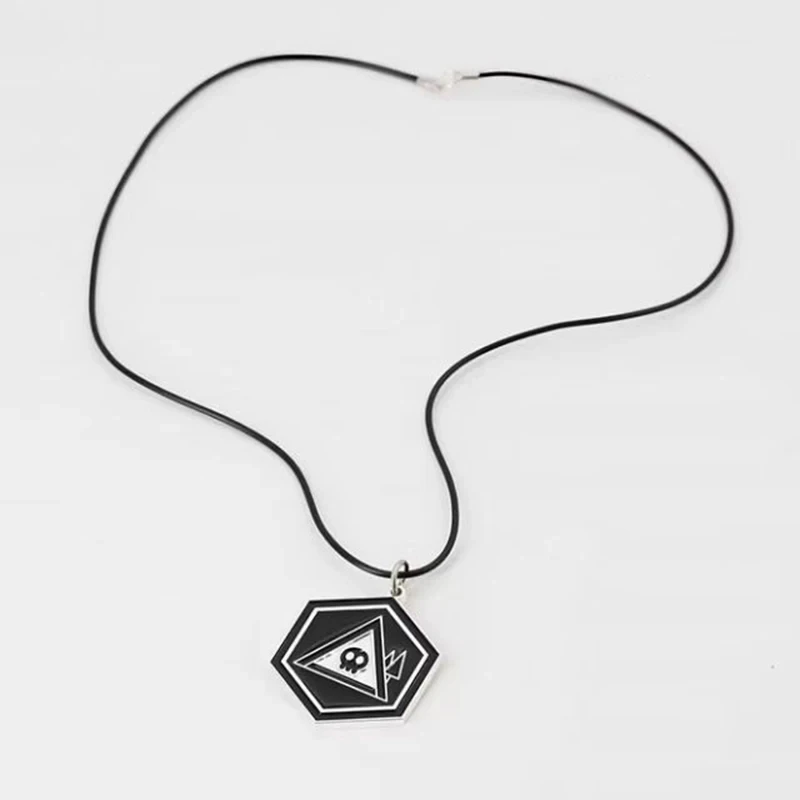 Anime Murder Drones Cosplay Necklace Gothic Skull Skeleton Pendant Black Neck Collarbone Chain Couples Halloween Accessories skeleton skull pendant necklace pendant anime necklace