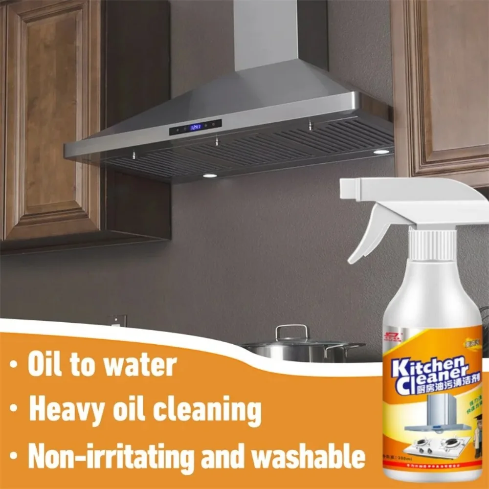 300ML Kitchen Grease Foam Cleaner Stain Remover Multi-Purpose Dirt Oil Cleaning Bubble Spray Washing Tools for Grills Ovens oil cleaner kitchen cleaner