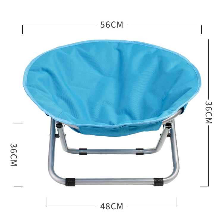 

Folding pet bed chair portable circular elevated cat bed waterproof puppy Papasan chair pet moon bed