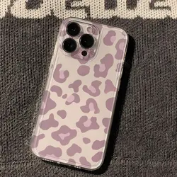 Light Pink Leopard Print Transparent Phone Case Cover - Galaxy S25Plus (Style 1)
