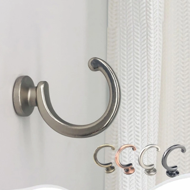 Ball End Polished Curtain Tieback Hook Expansion Plug Finish Modern 2Pcs