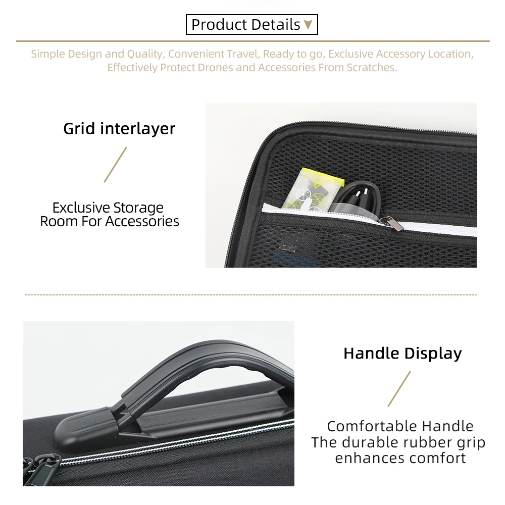 Sac de rangement rigide pour DJI Flip RC 2 - Étui de protection transport