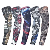 2PCS Breathable UV Protective Tattoo Arm Sleeve Driving Running Vissen Fietsen Mouwen Basketball Cover Skull Fishing Arm Sleeves 1