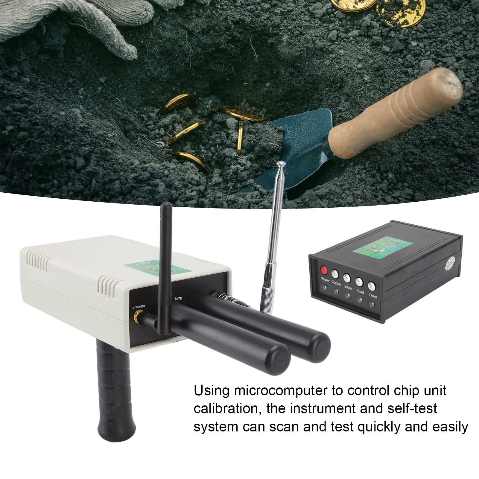 Metal Detector Search System 25m Depth 1500m Range Metal Finder Scanner Device for Gold Silver Copper Jewel