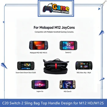 Borsa a tracolla Mobapad C20 Switch 2 con maniglia superiore per M12 HD/M12S, Zaino alla moda