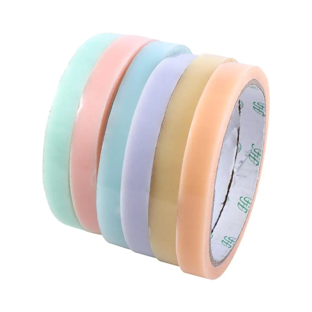 

School Supplie Sensory Toy Macaron Colored 30m Length DIY Sticky Ball Tape Adhesive Tape Rolling Tape Sticky Unzip Tape