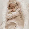 INS Ruffled Muslin Baby Swaddle Blankets for New Born Infant Bedding Organic Baby Accessories Newborn Receive Blanket Cotton 1