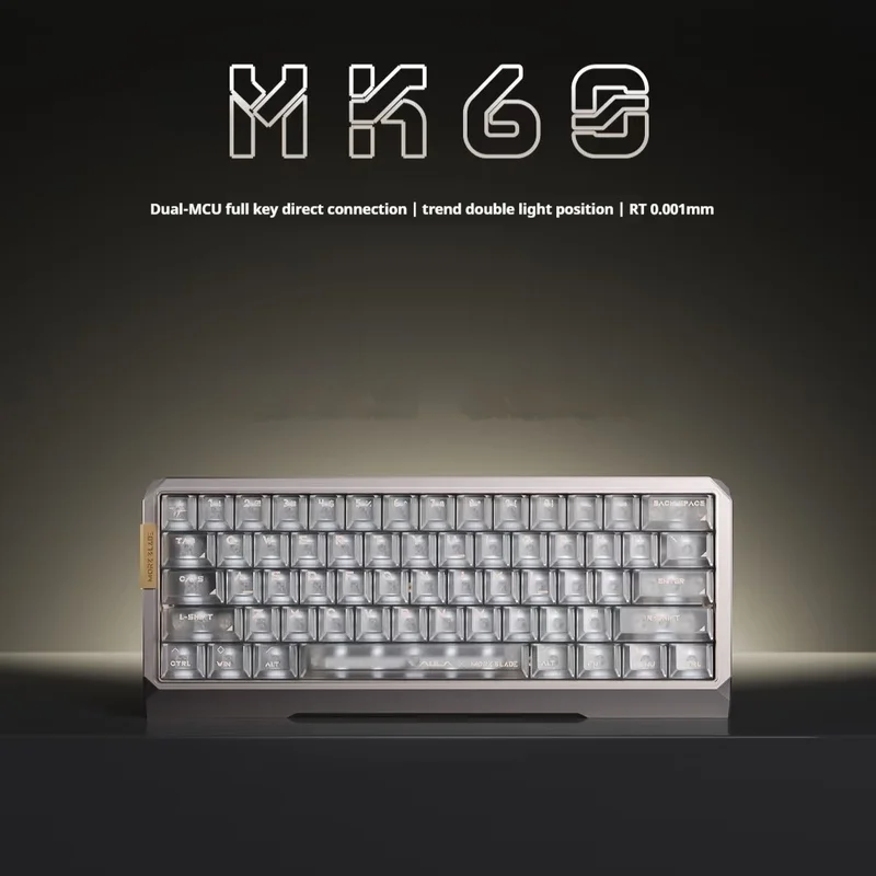 Aula X Mork Blade Mk60 Gaming Keyboard Magnetic Switch Gold