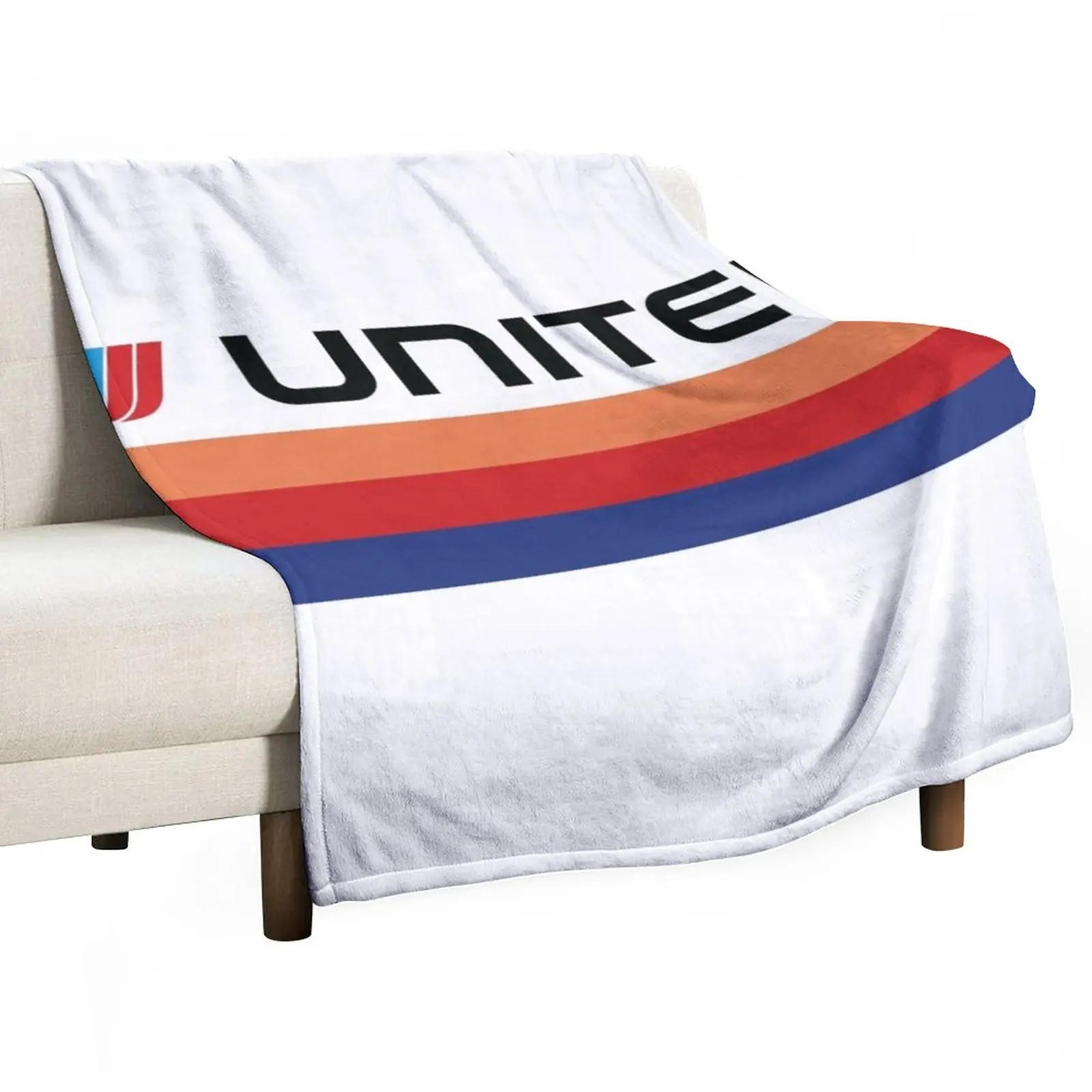 

United Airlines Saul Bass Livery Throw Blanket blankets and throws Dorm Room Essentials warm winter Blankets