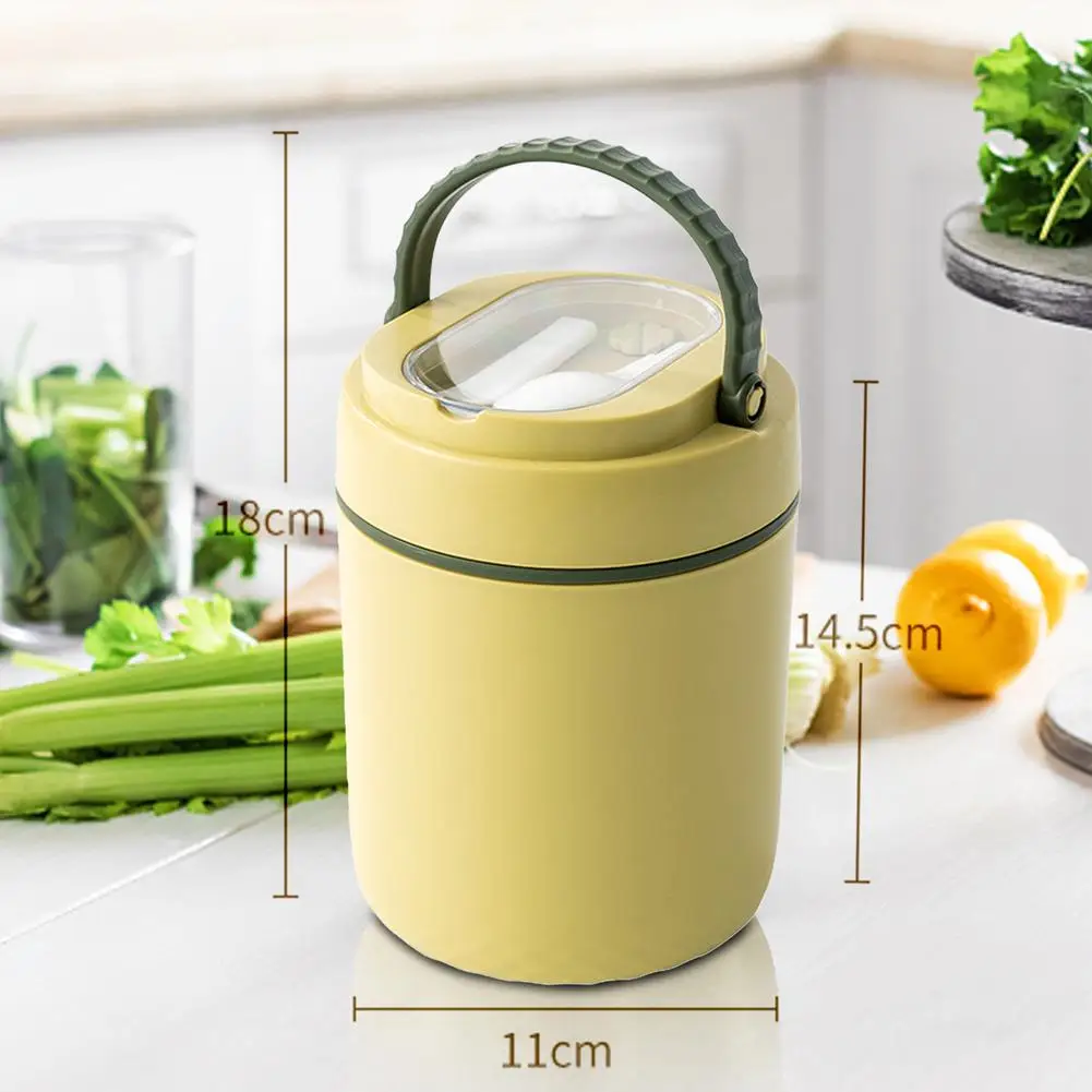 700ml Portable Soup Thermos Leak Proof 304 Stainless Steel Food Container Food Jar for School Office Picnic Travel, Size: 18, Orange