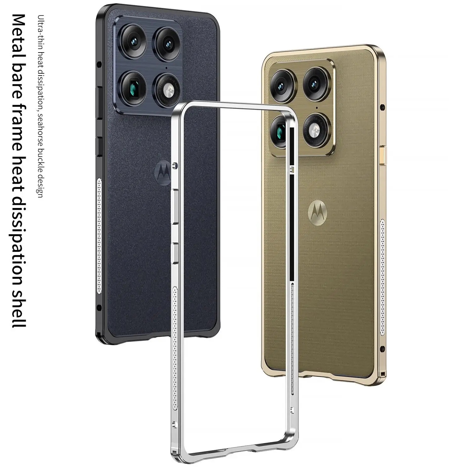 Luxury Aluminum Alloy Frame Shockproof Case with Bare-Skin Feel