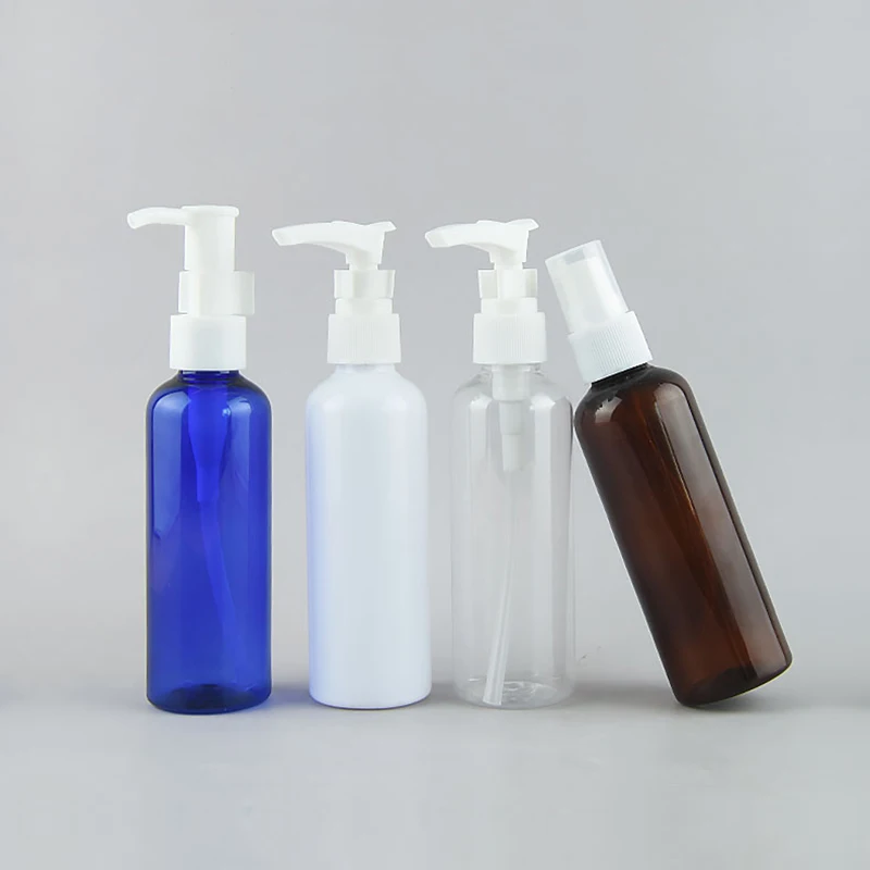 

40pcs 150ml Empty Lotion Pump Plastic White Bottles Cosmetics Packaging For Shower Gel Shampoo Facial Cleanser Personal Care