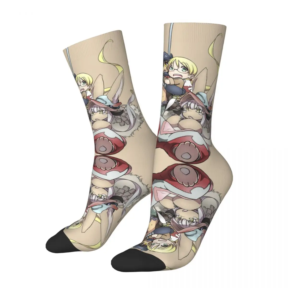 

Hip Hop Retro Riko Regu Crazy Men's Socks Unisex Made In Abyss Harajuku Seamless Printed Funny Novelty Happy Crew Sock Boys Gift