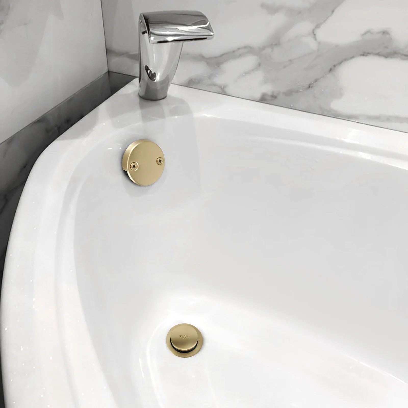 Uni-Green Kit Scarico Vasca Da Bagno Nero Opaco Con Raccoglitore Capelli - Ricambio In Ottone - 3