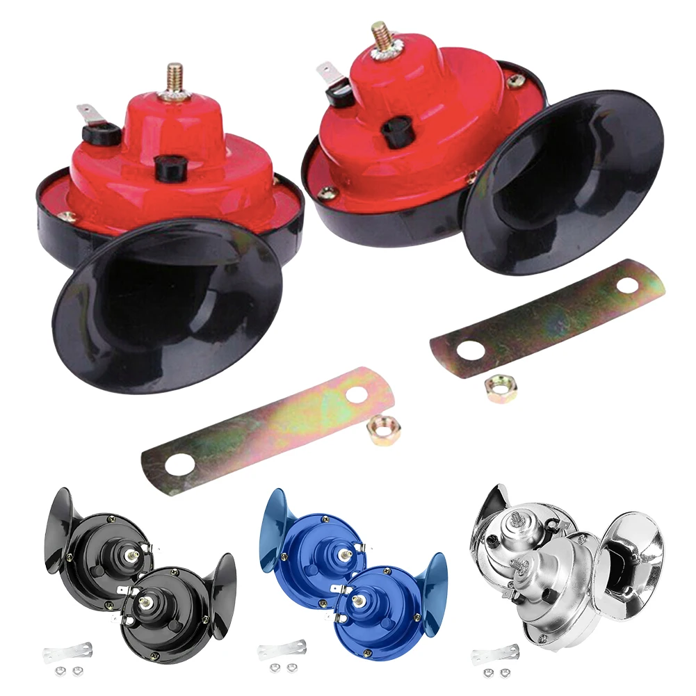 12V Car Horn 48W Waterproof Snail Air Horn 300DB Air Motorcycle Horn Auto Snail Horn for Motorcycle Car Truck SUV Boat 4